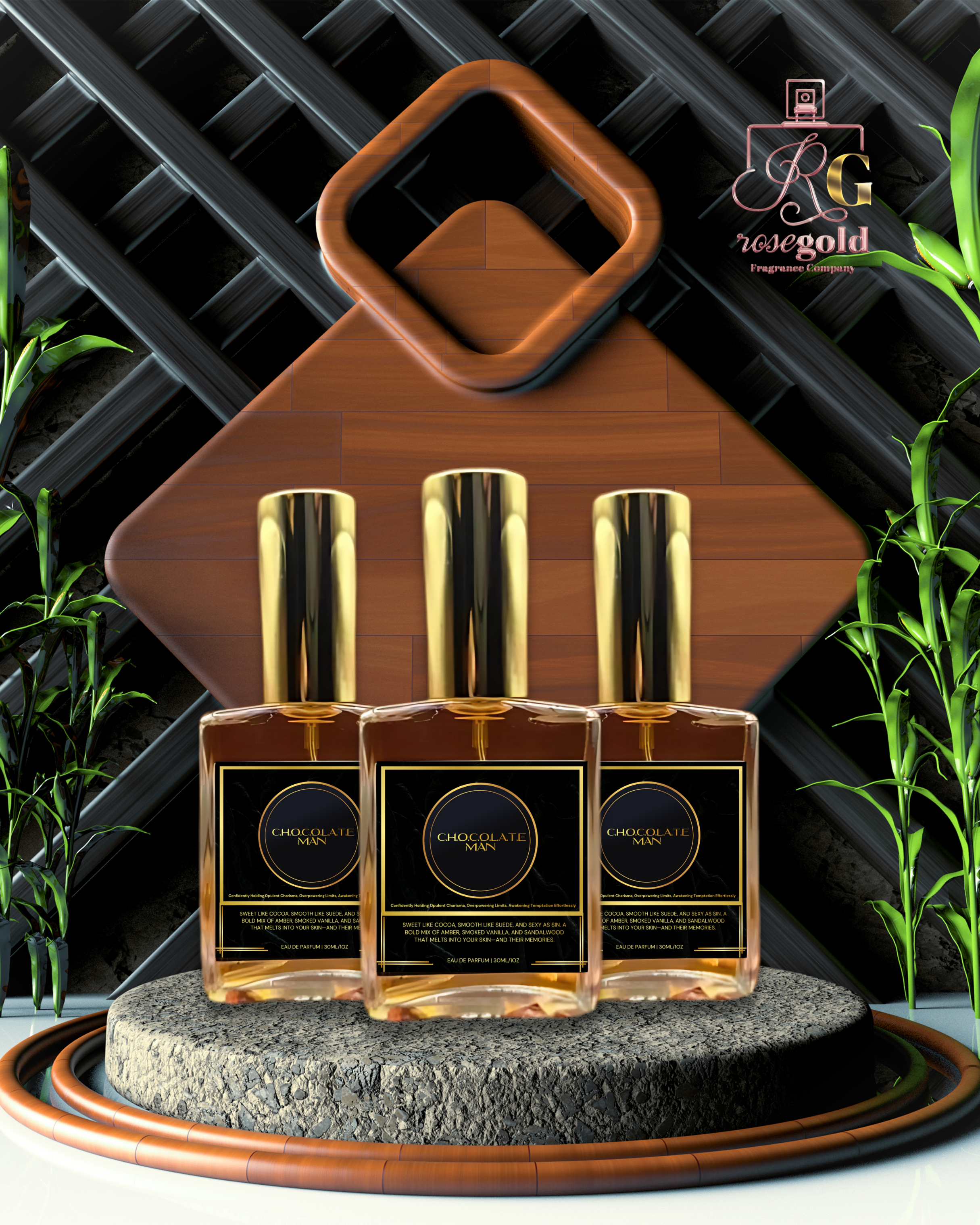 Chocolate Man men's cologne bottle